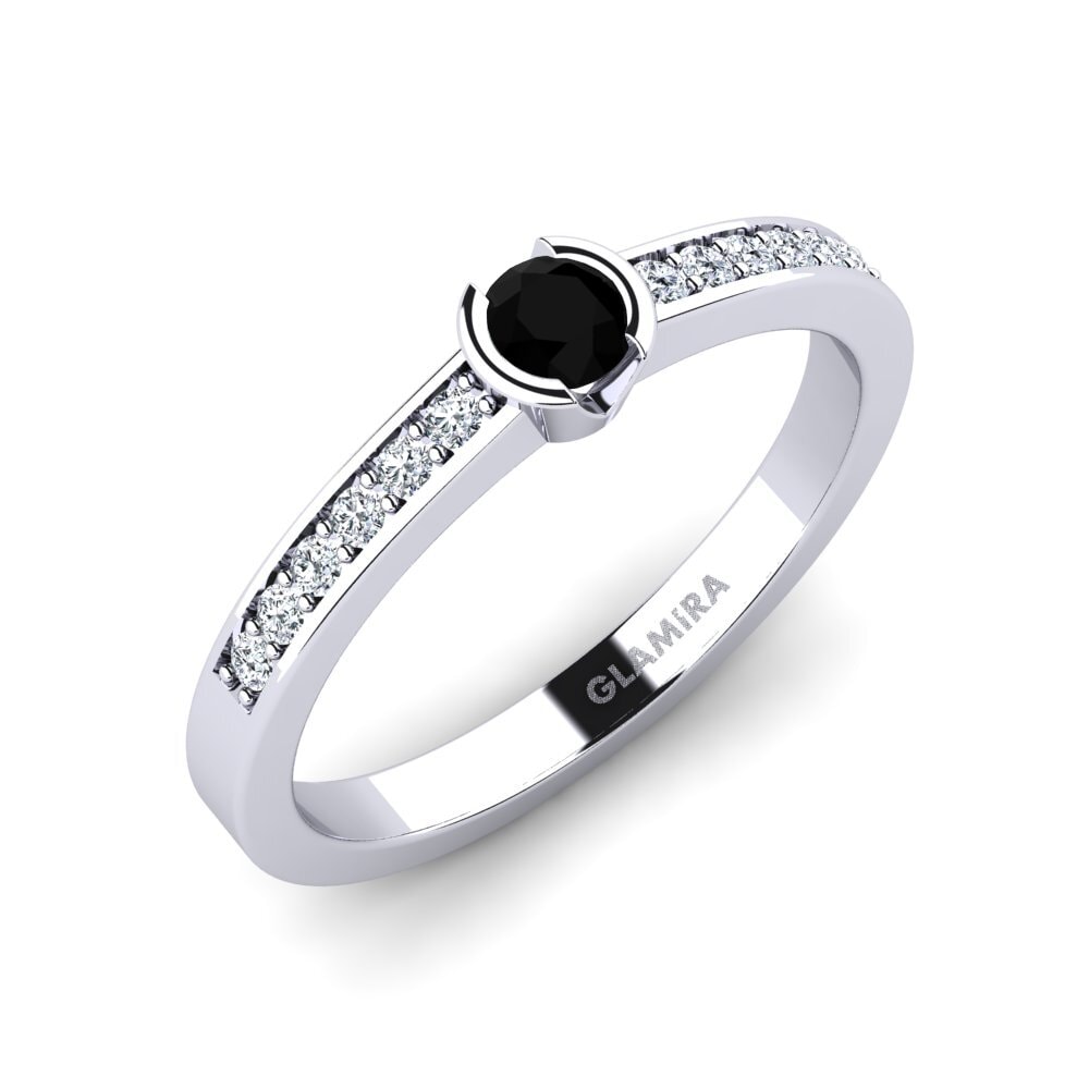 Black Sapphire Engagement Ring Penthe