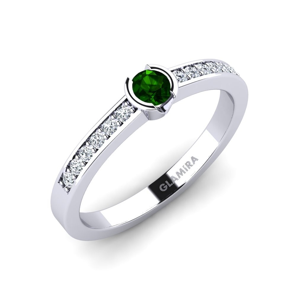Green Tourmaline Engagement Ring Penthe