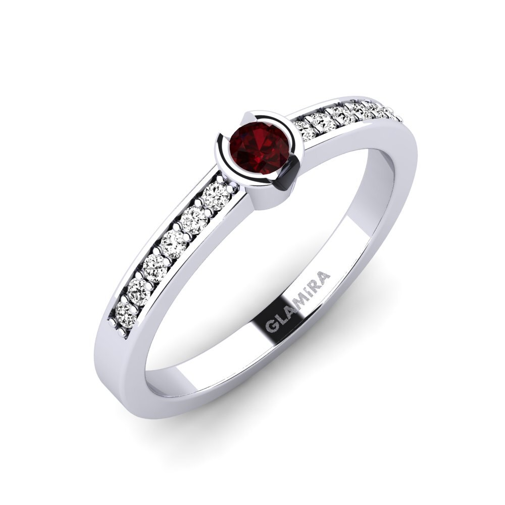Garnet Engagement Ring Penthe 0.1 crt