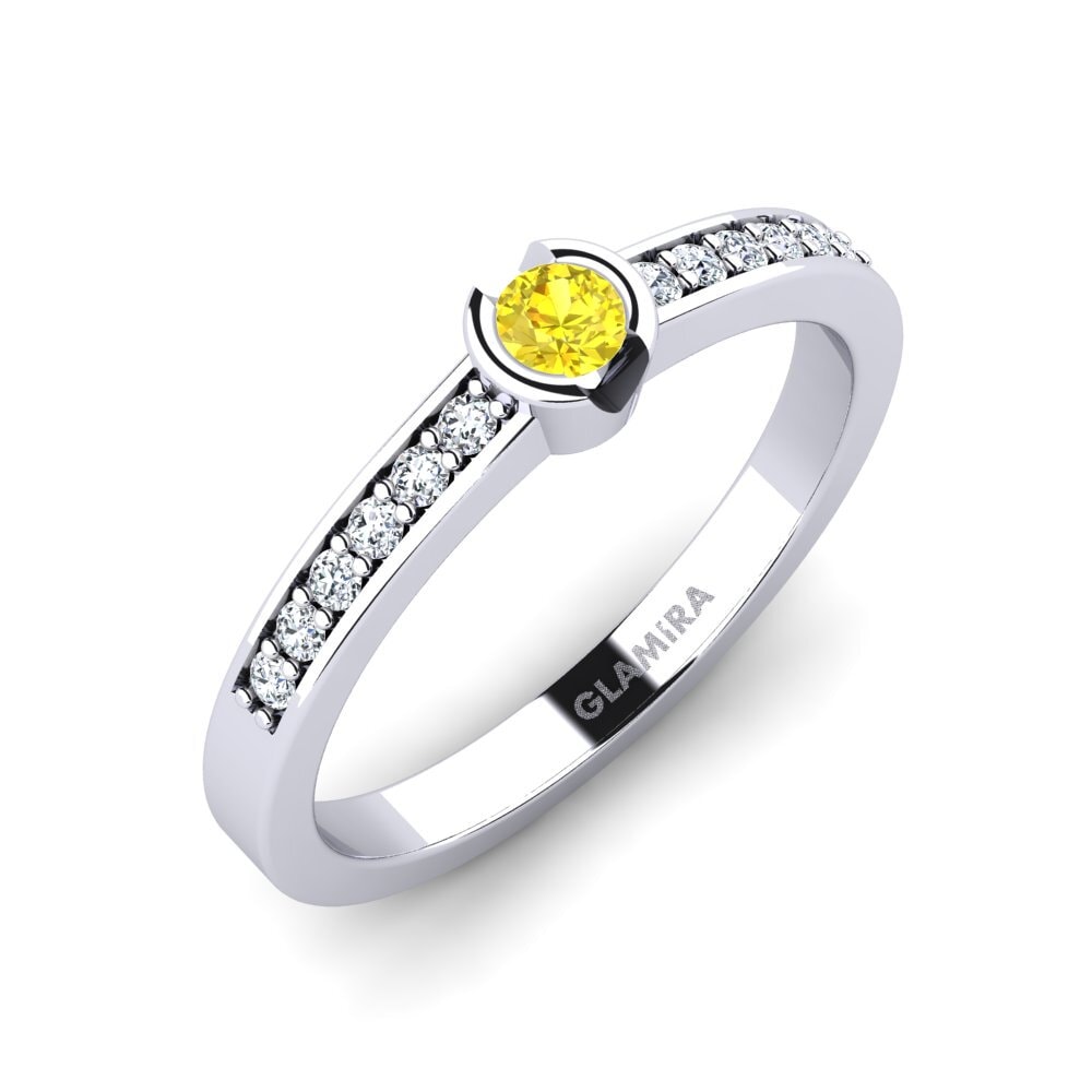 Đá Sapphire Vàng Nhẫn đính hôn Penthe 0.1crt