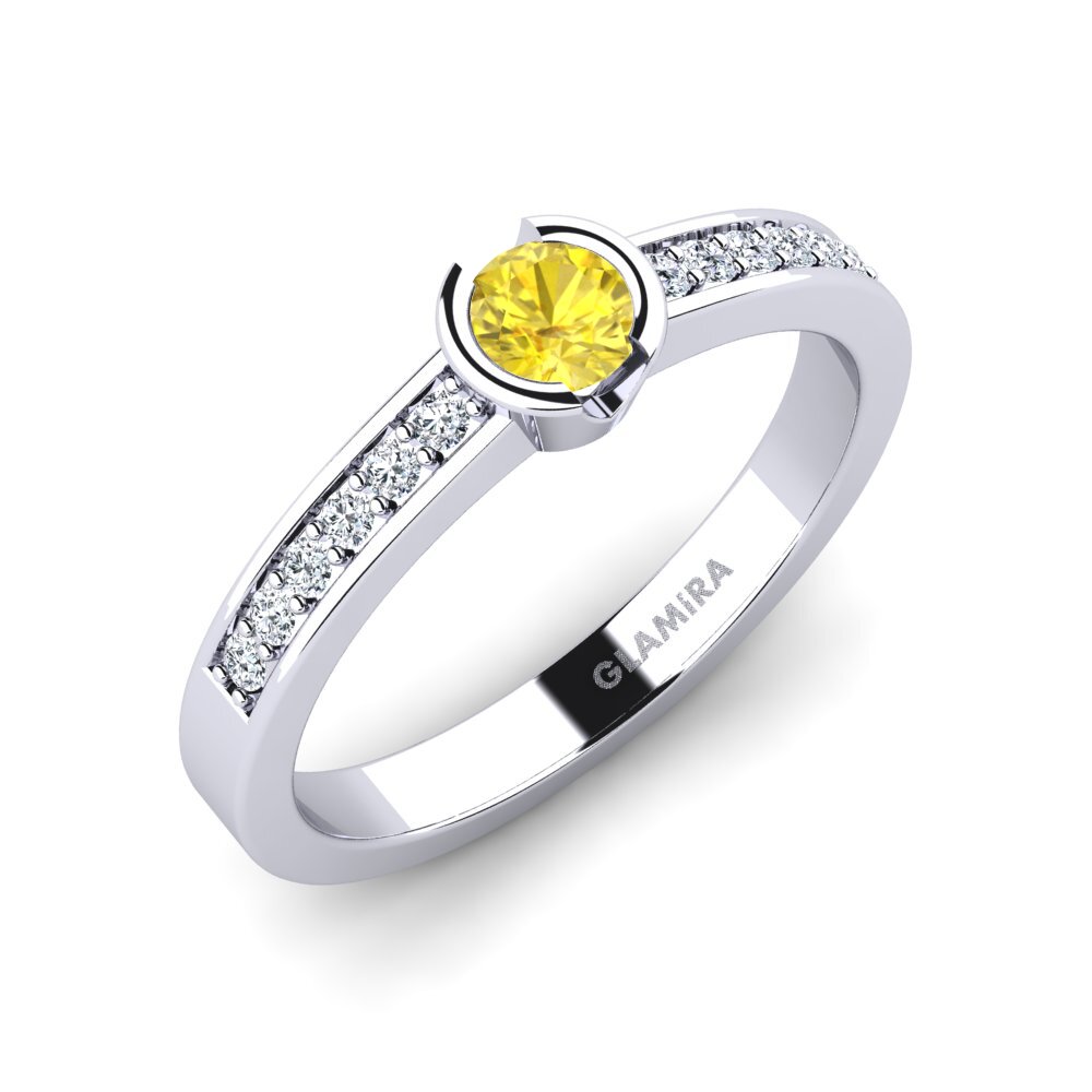 Đá Sapphire Vàng Nhẫn đính hôn Penthe 0.25crt