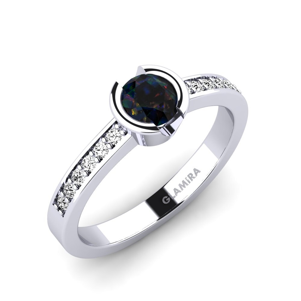 Black Opal Engagement Ring Penthe 0.5 crt