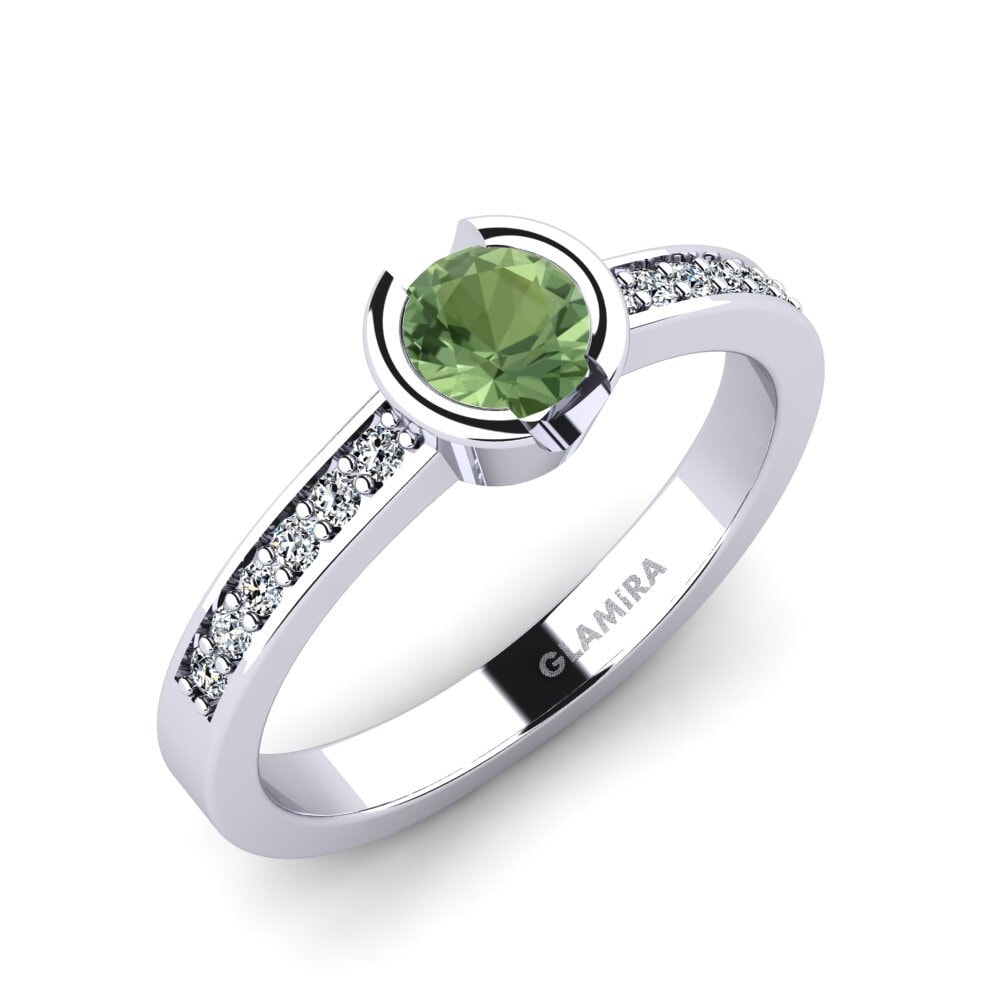 Zafiro Verde Anillo de compromiso Penthe 0.5crt