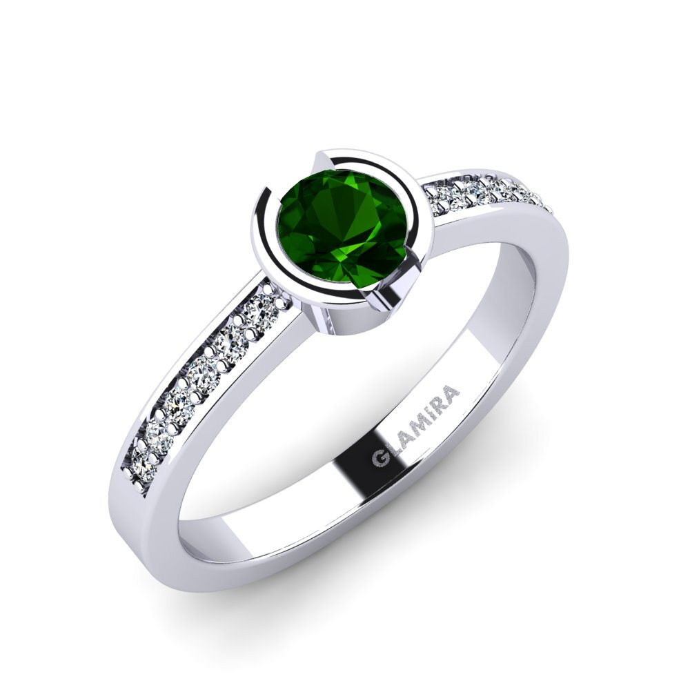 Green Tourmaline Engagement Ring Penthe 0.5 crt
