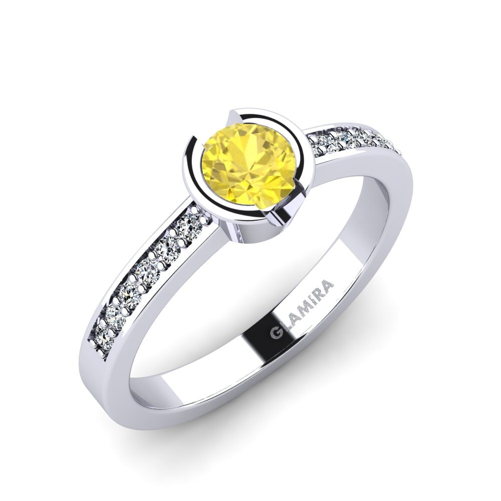 Đá Sapphire Vàng Nhẫn đính hôn Penthe 0.5crt
