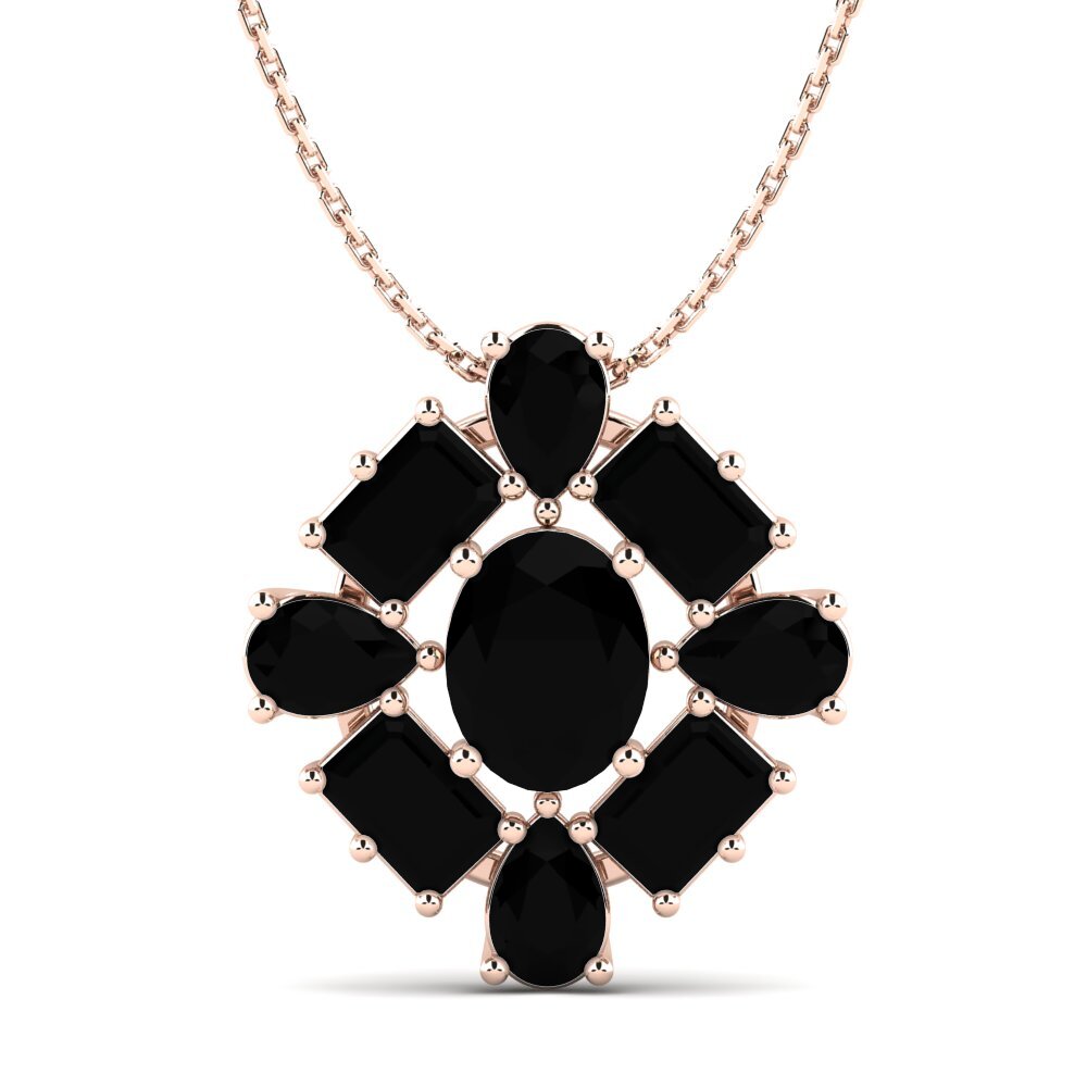 14k Rose Gold Women's Pendant Peonia