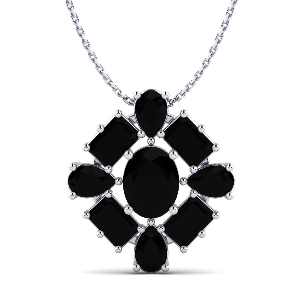 950 Palladium Oval Women's Pendant Peonia