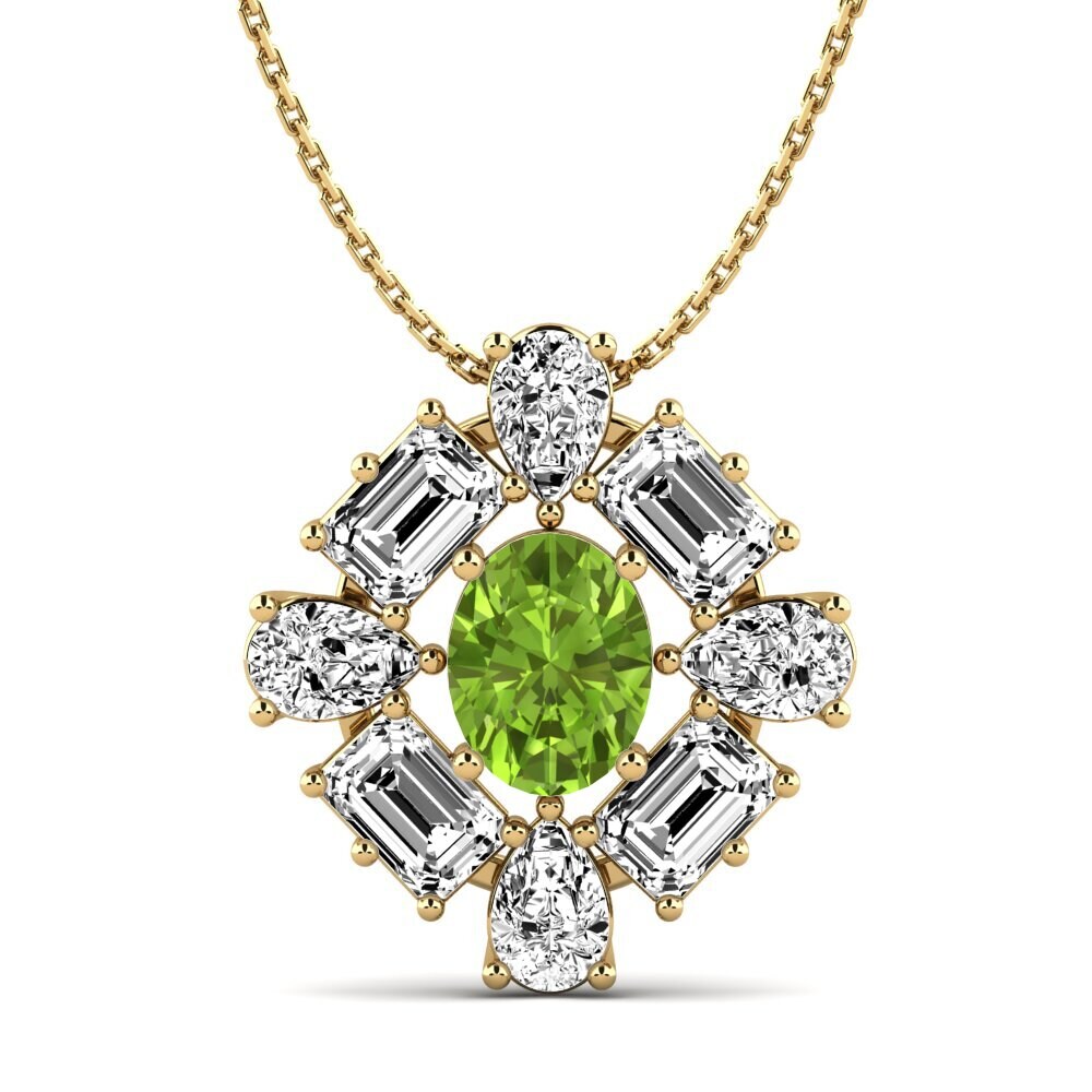 peridot Pingente Feminino Peonia