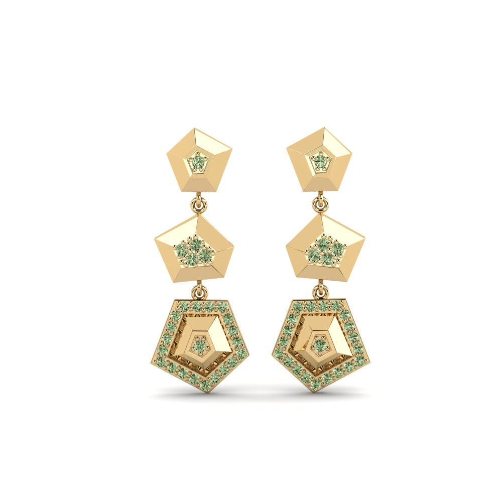 Green Diamond Women's Earring Periapsis