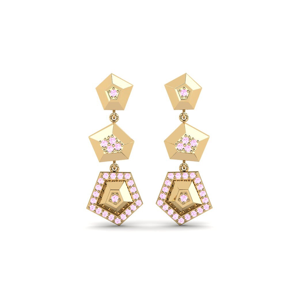 Pink Sapphire Women's Earring Periapsis