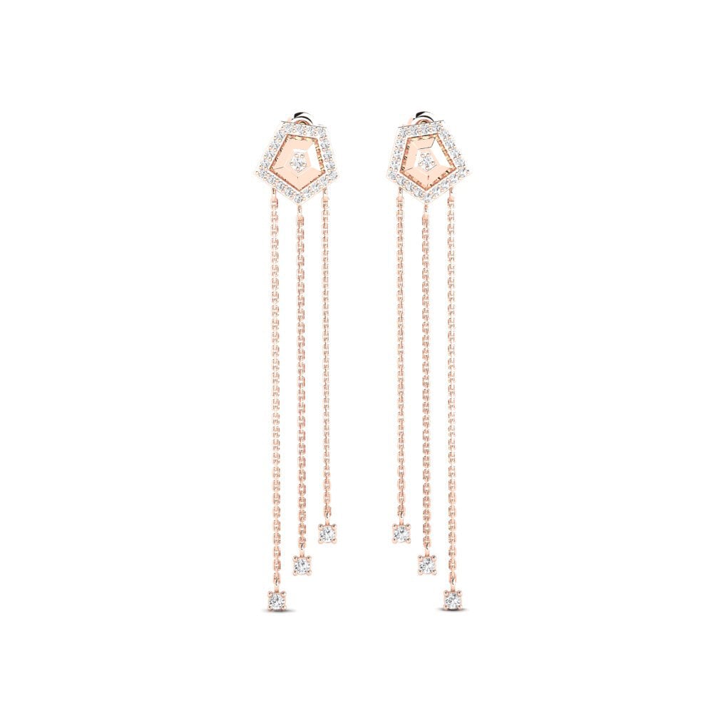 14k Oro Rosa Pendiente de mujer Periastron