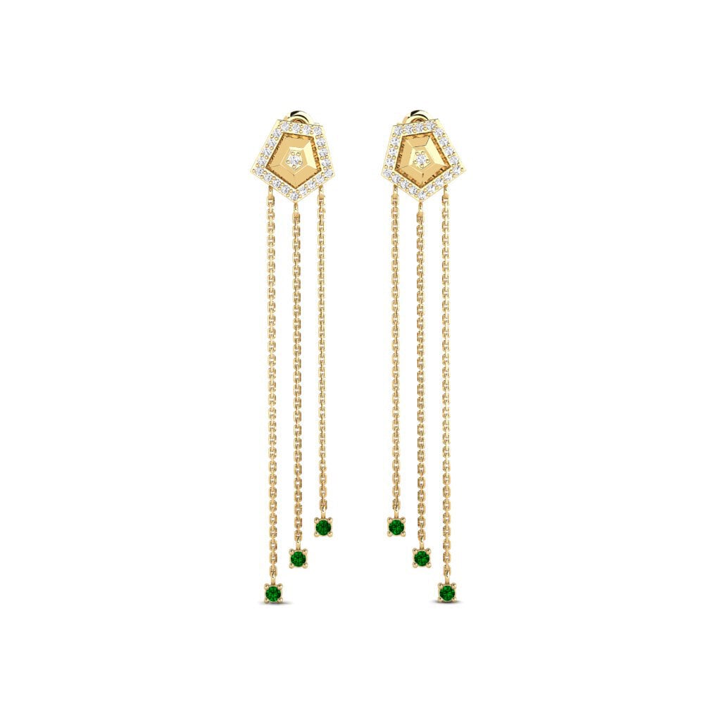 Groene Zirkoon Dames Oorbellen Periastron