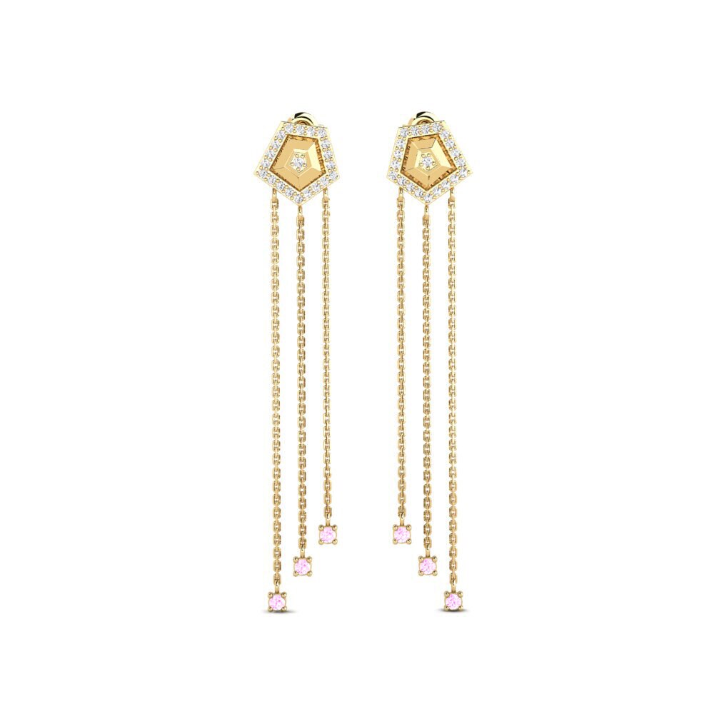 Pink Sapphire Women's Earring Periastron