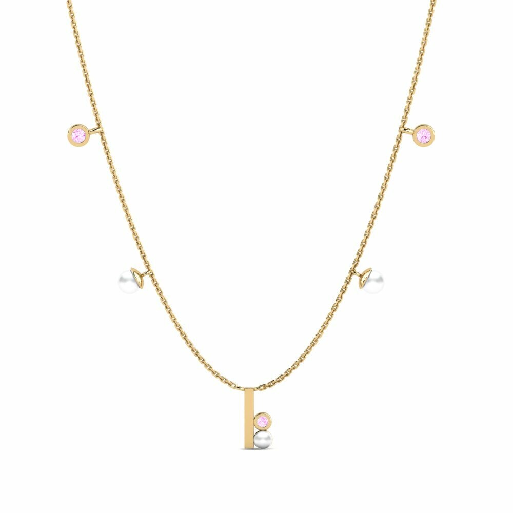 Pink Sapphire Women's Necklace Perlak