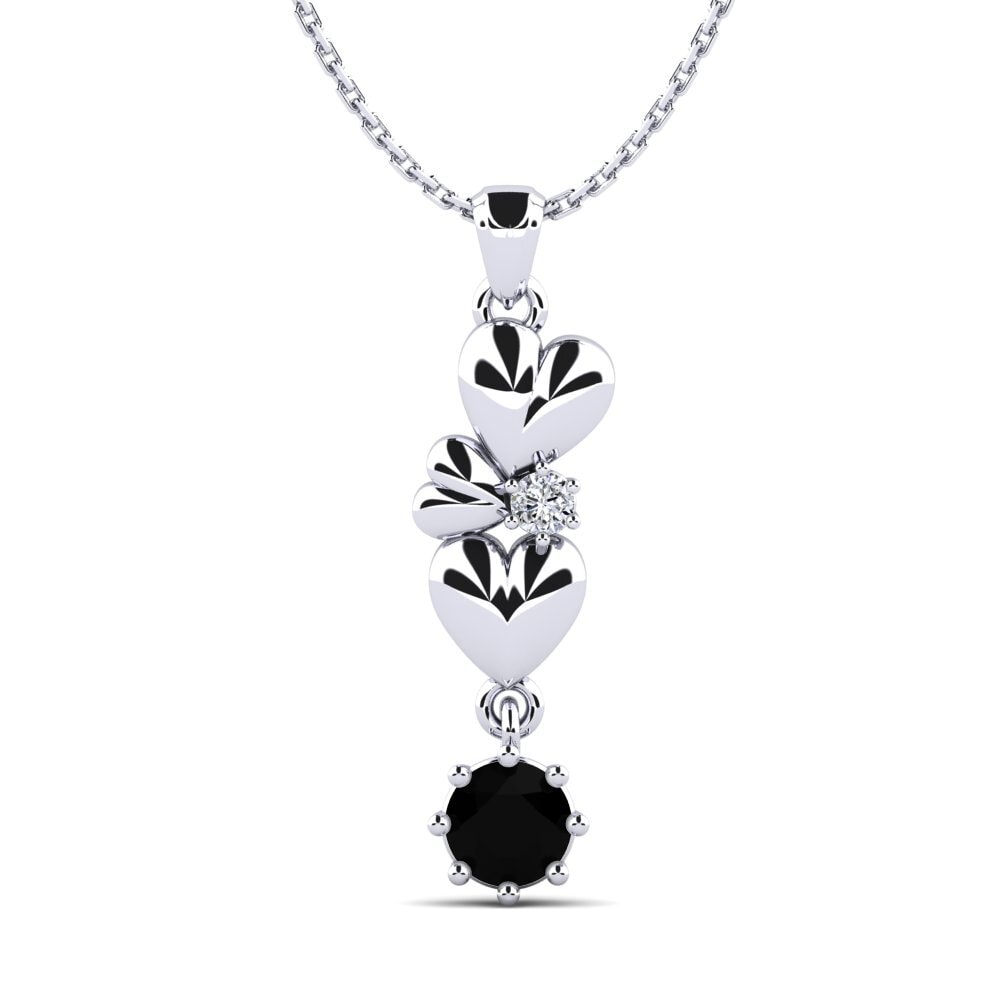 Black Sapphire Women's Pendant Permelia