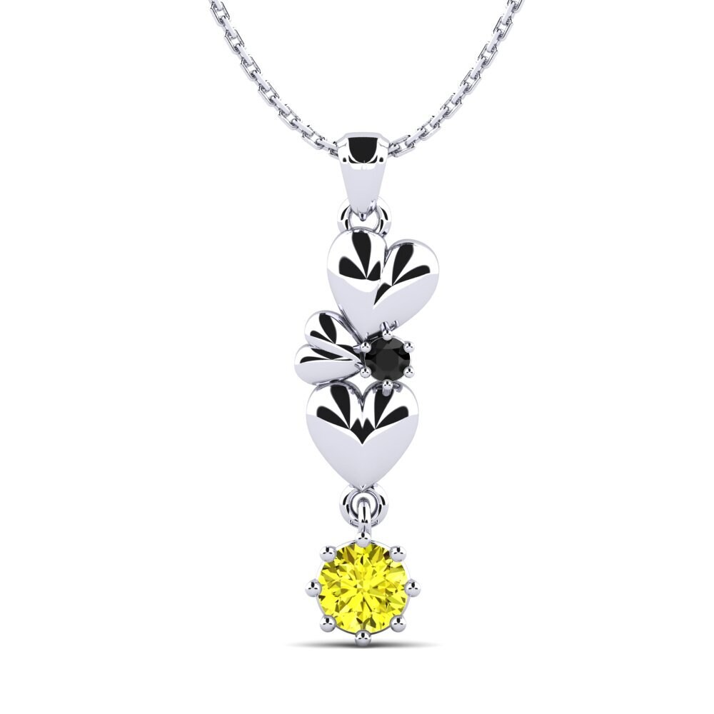 Diamante Amarillo Colgante de Mujer Permelia