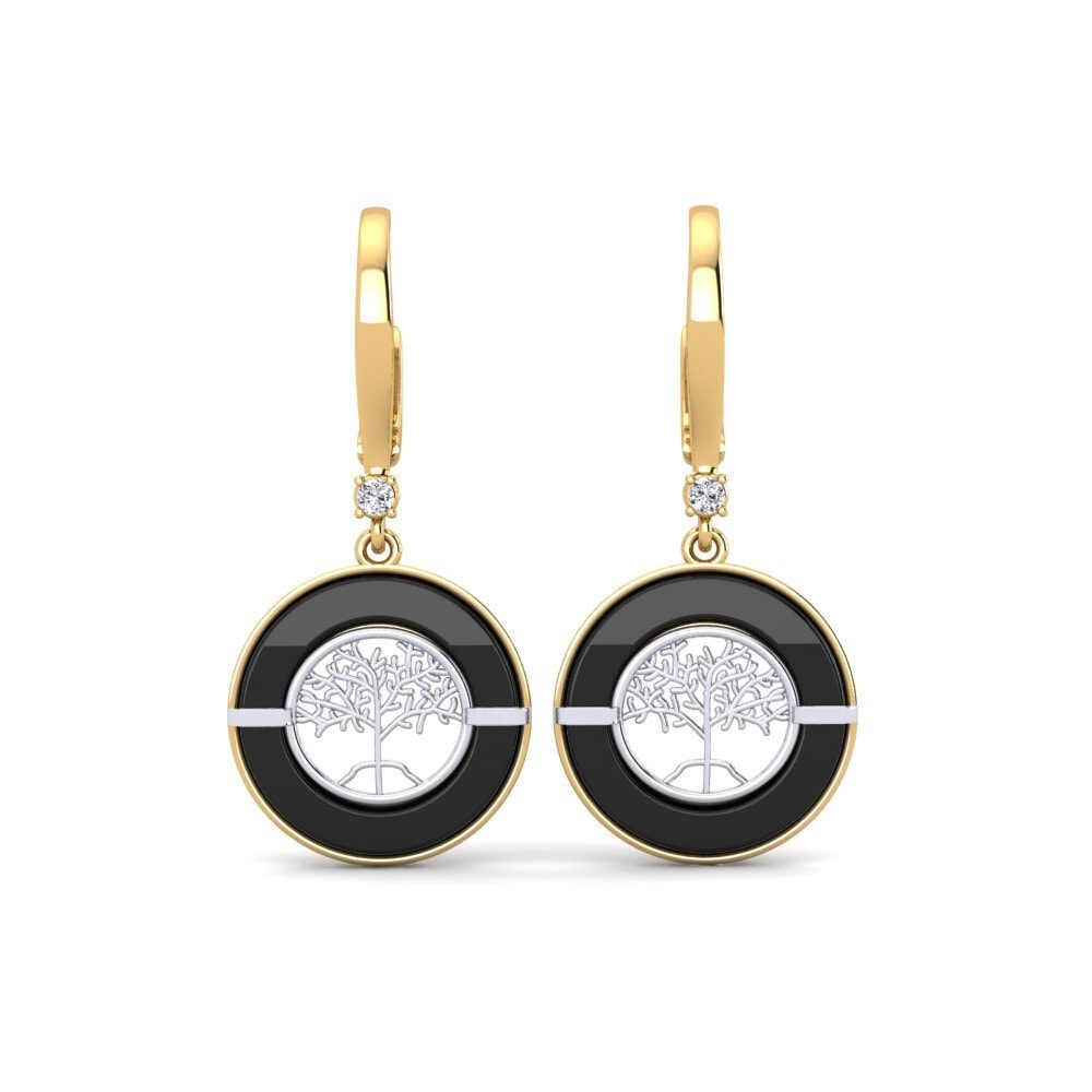 18ct Yellow & White Gold Lab Grown Diamond Women's Earring Pernice