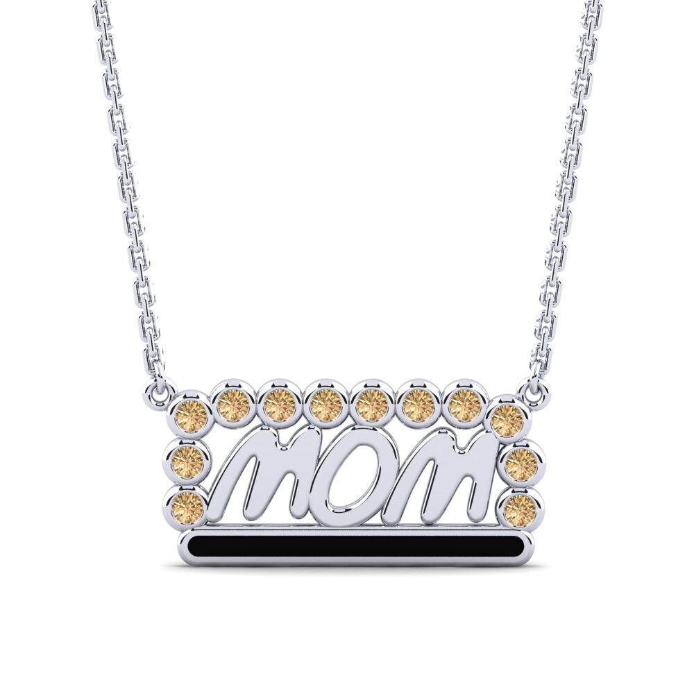 Diamante café Collar de Mujer Petit