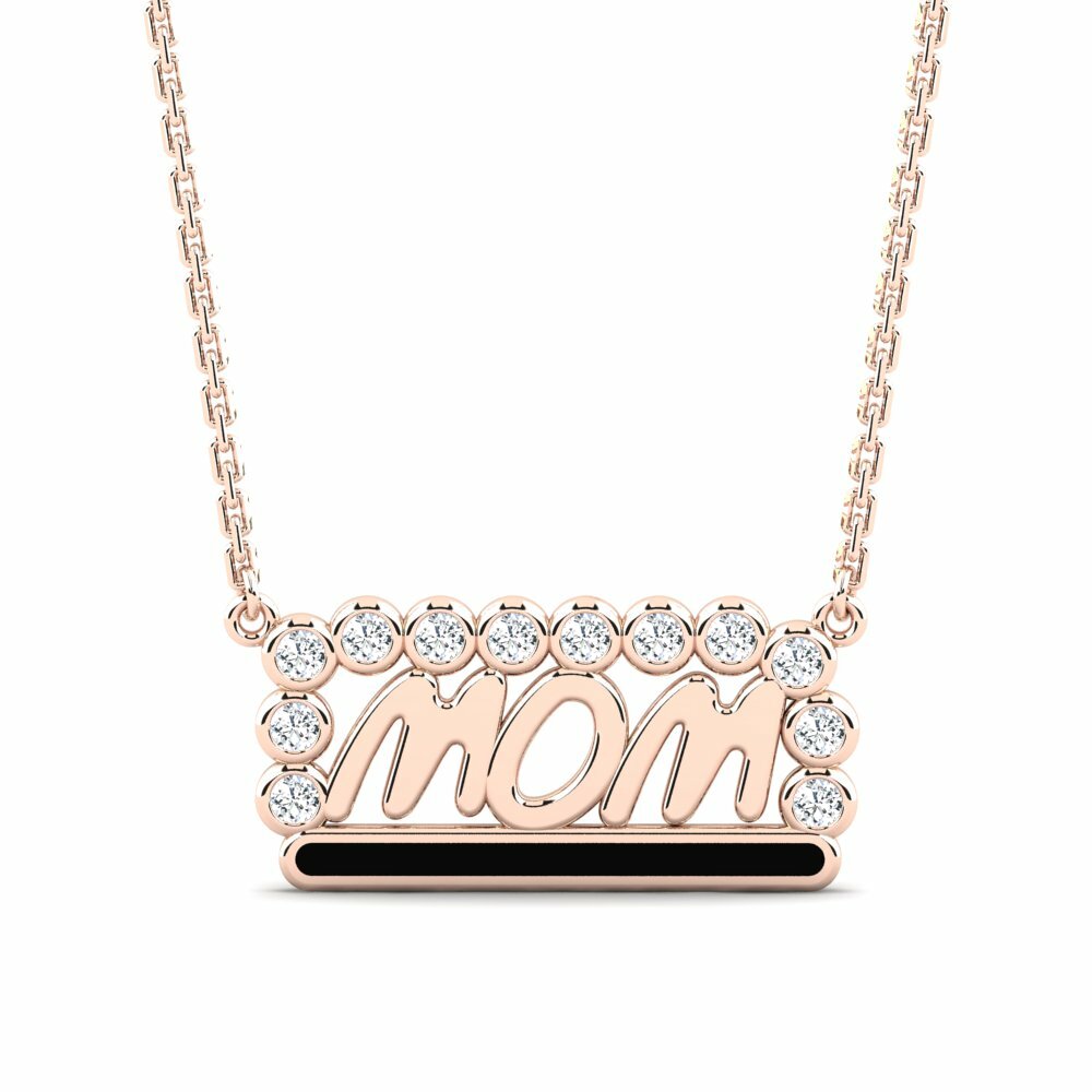 Vàng Hồng 18K Đá Zirconia Dây chuyền nữ Petit