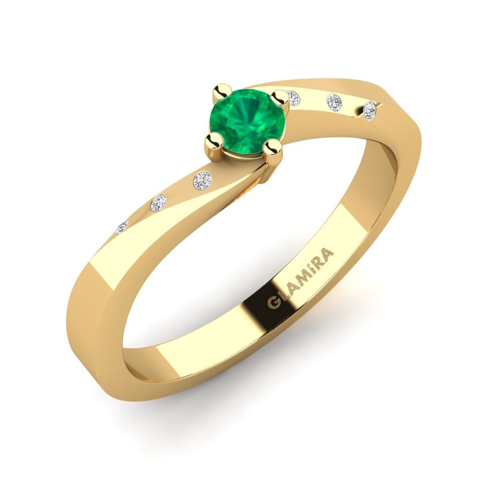 Đá Emerald / Ngọc lục Bảo Nhẫn đính hôn Phillipa 0.16 crt