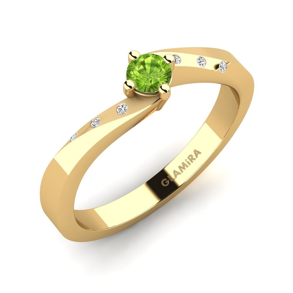 Peridoto Anillo de compromiso Phillipa 0.16 crt