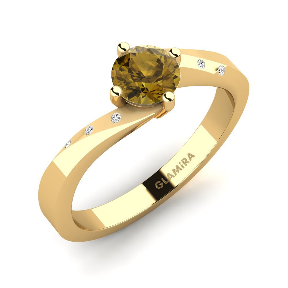 Brown Zircon Engagement Ring Phillipa