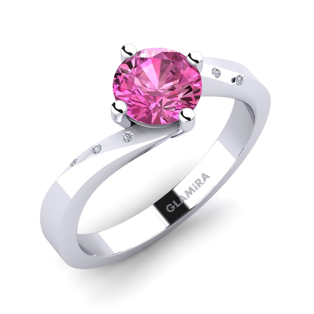 Pink Topaz Engagement Ring Phillipa 1.0 crt