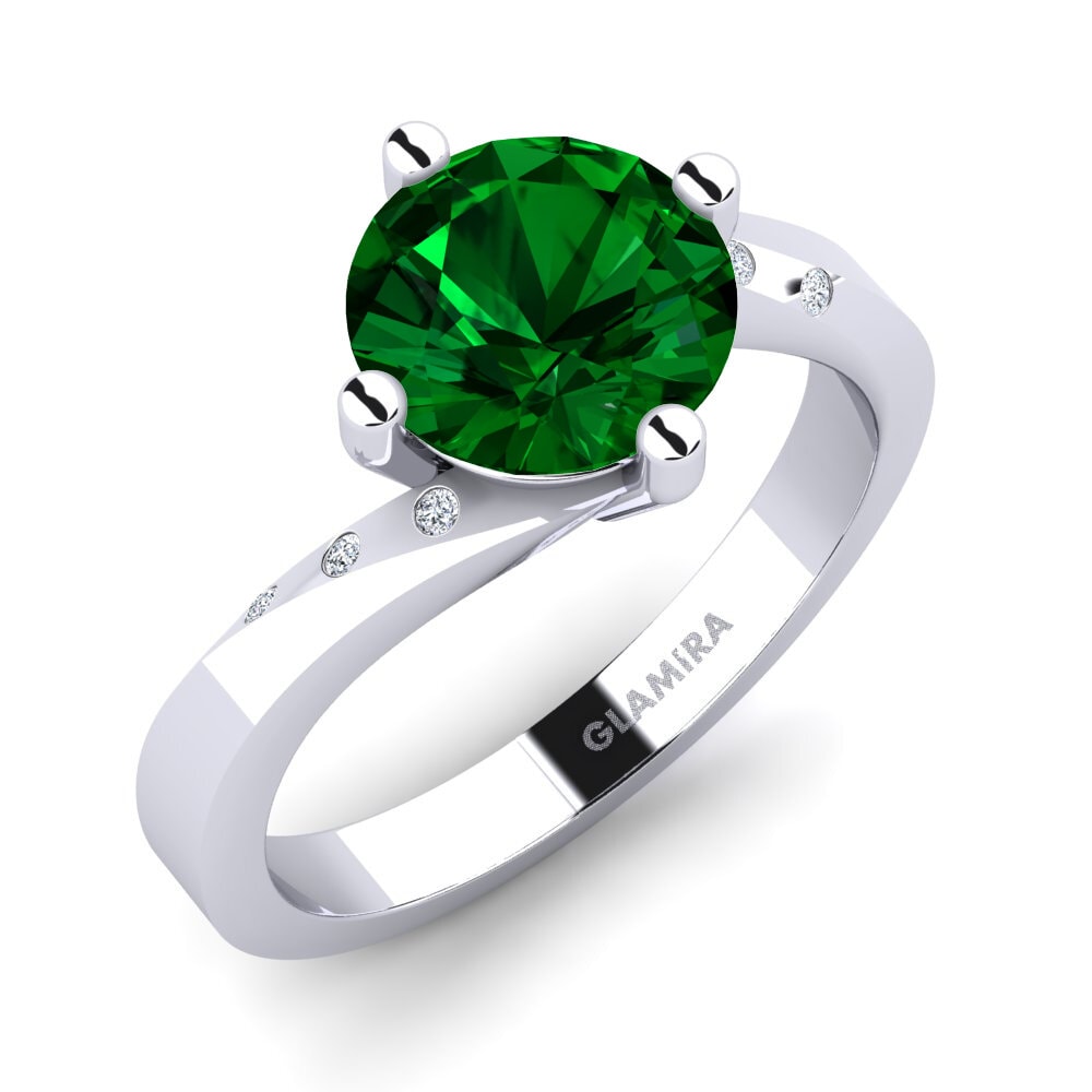 Circonita Verde Anillo de compromiso Phillipa 2.0 crt