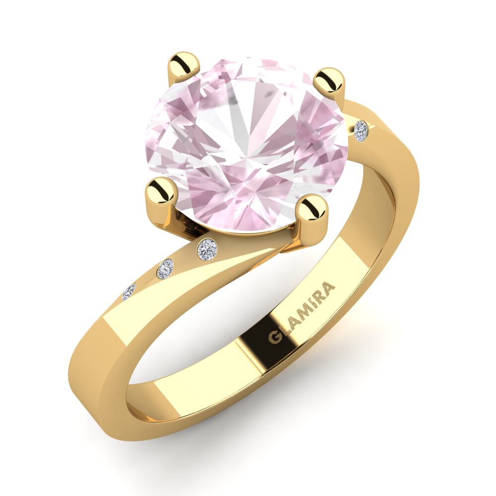 Round Kunzite Engagement Ring Phillipa 3.0 crt