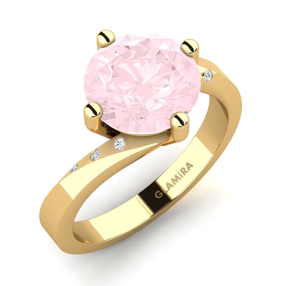 Rose Quartz Engagement Ring Phillipa 3.0 crt