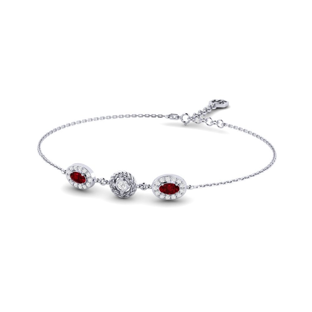 Palladium 950 Rubis Bracelet pour femme Philotimo