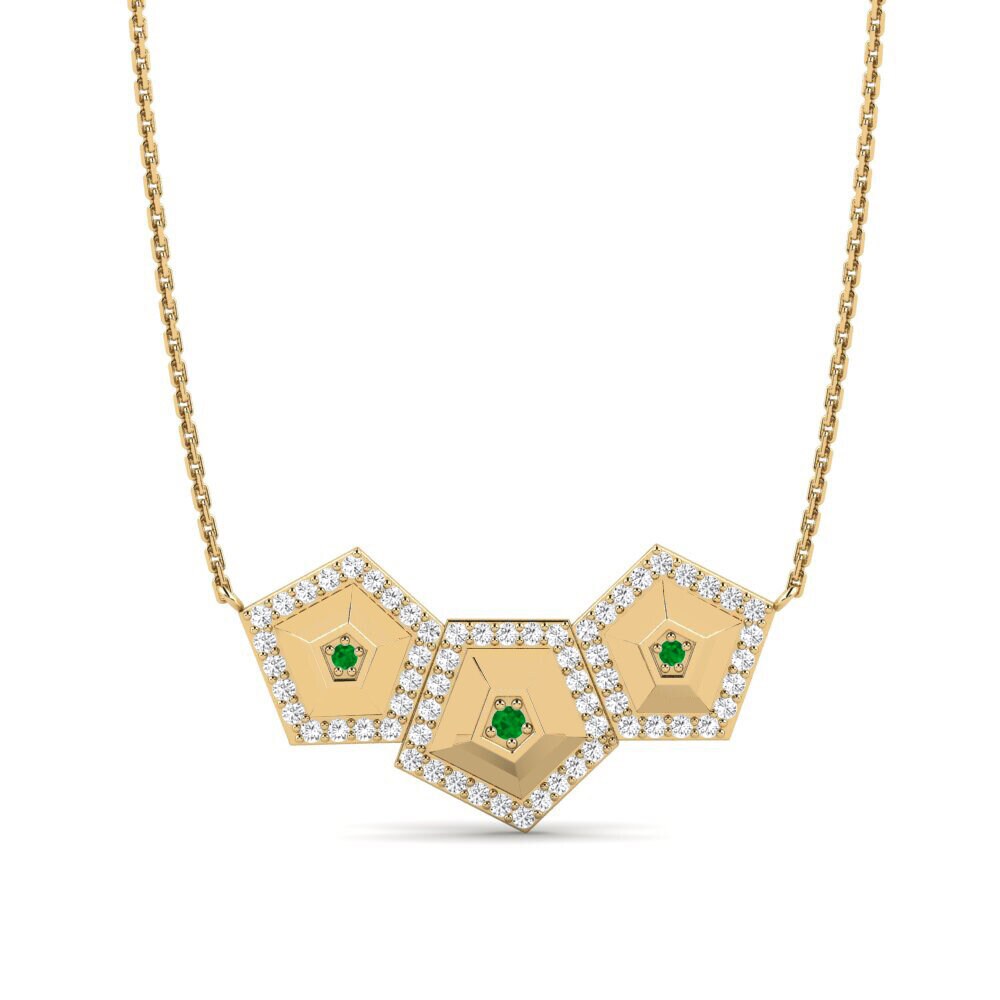 Smaragd Dames Ketting Photon