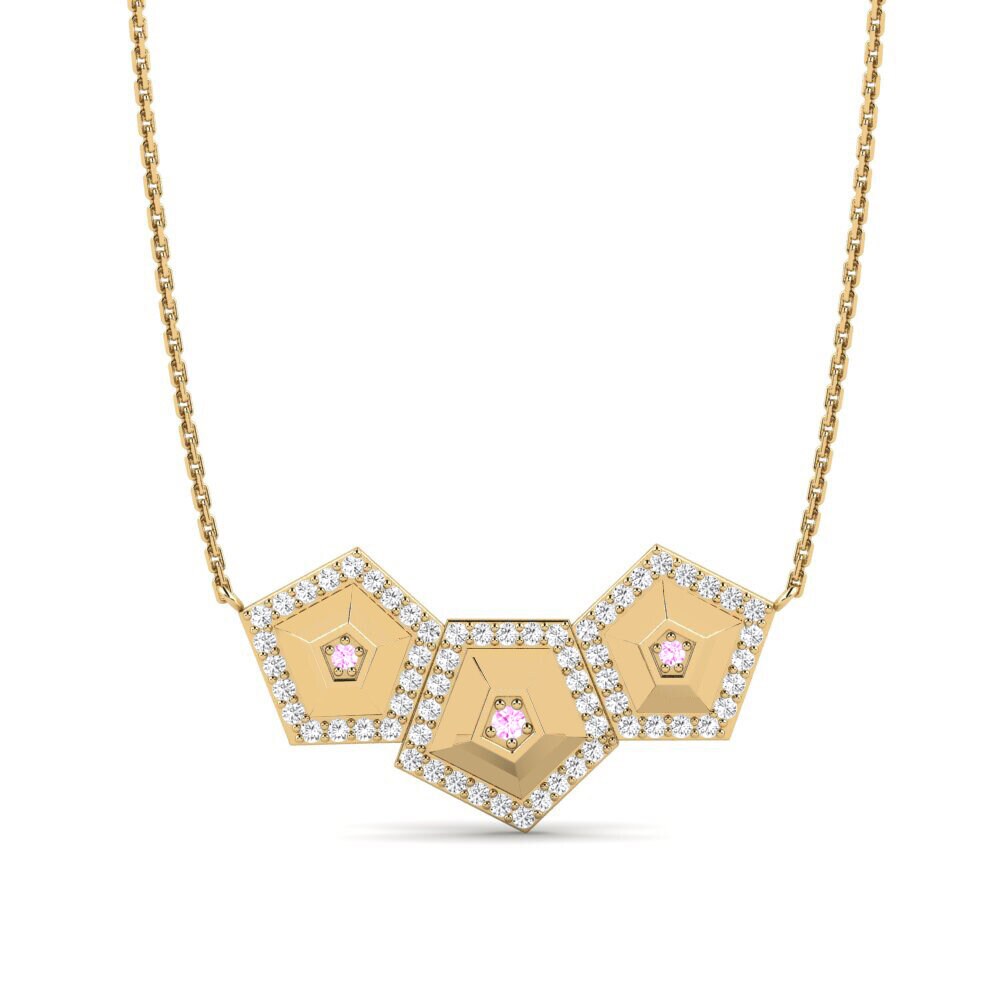 Zafiro Rosado Collar de Mujer Photon