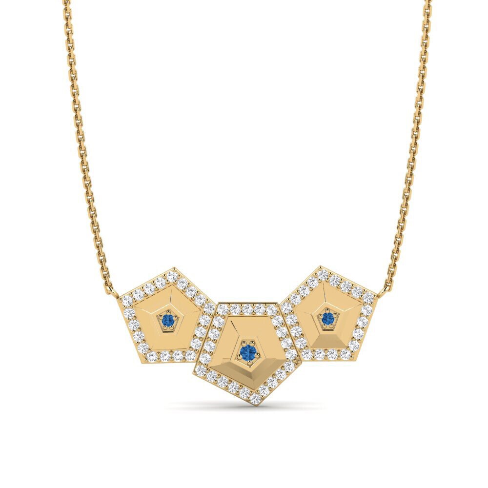 Dark Blue Zirconia Women's Necklace Photon
