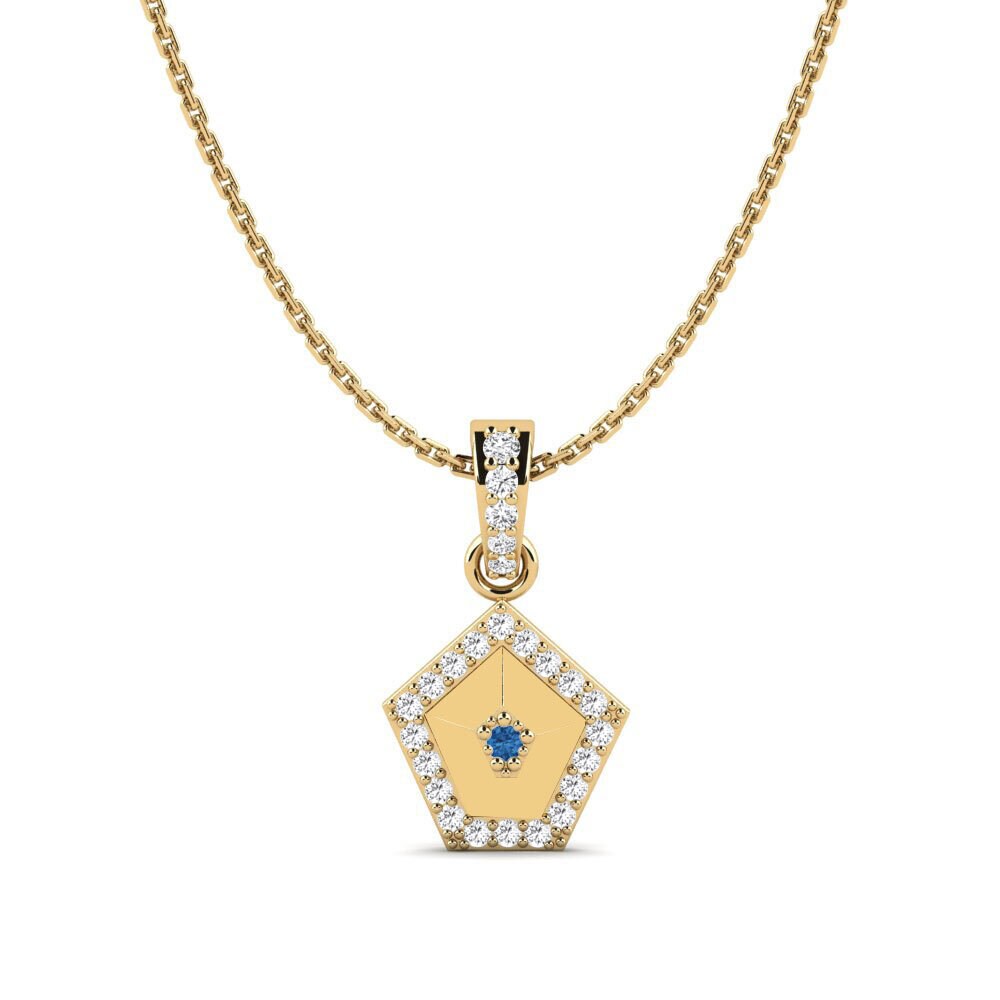 Dark Blue Zirconia Women's Pendant Photospher