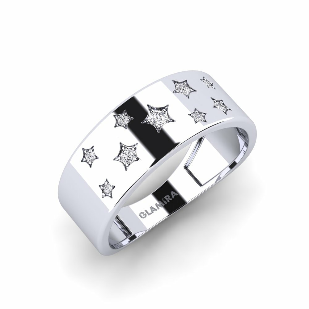 Stars Rings Phryne 585 White Gold Diamond