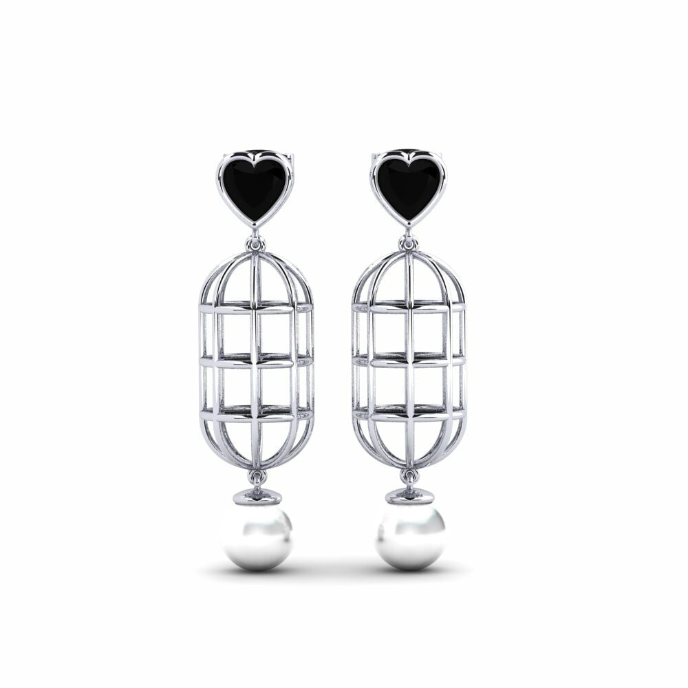 Diamant Noir Boucle d'oreille femme Phuo