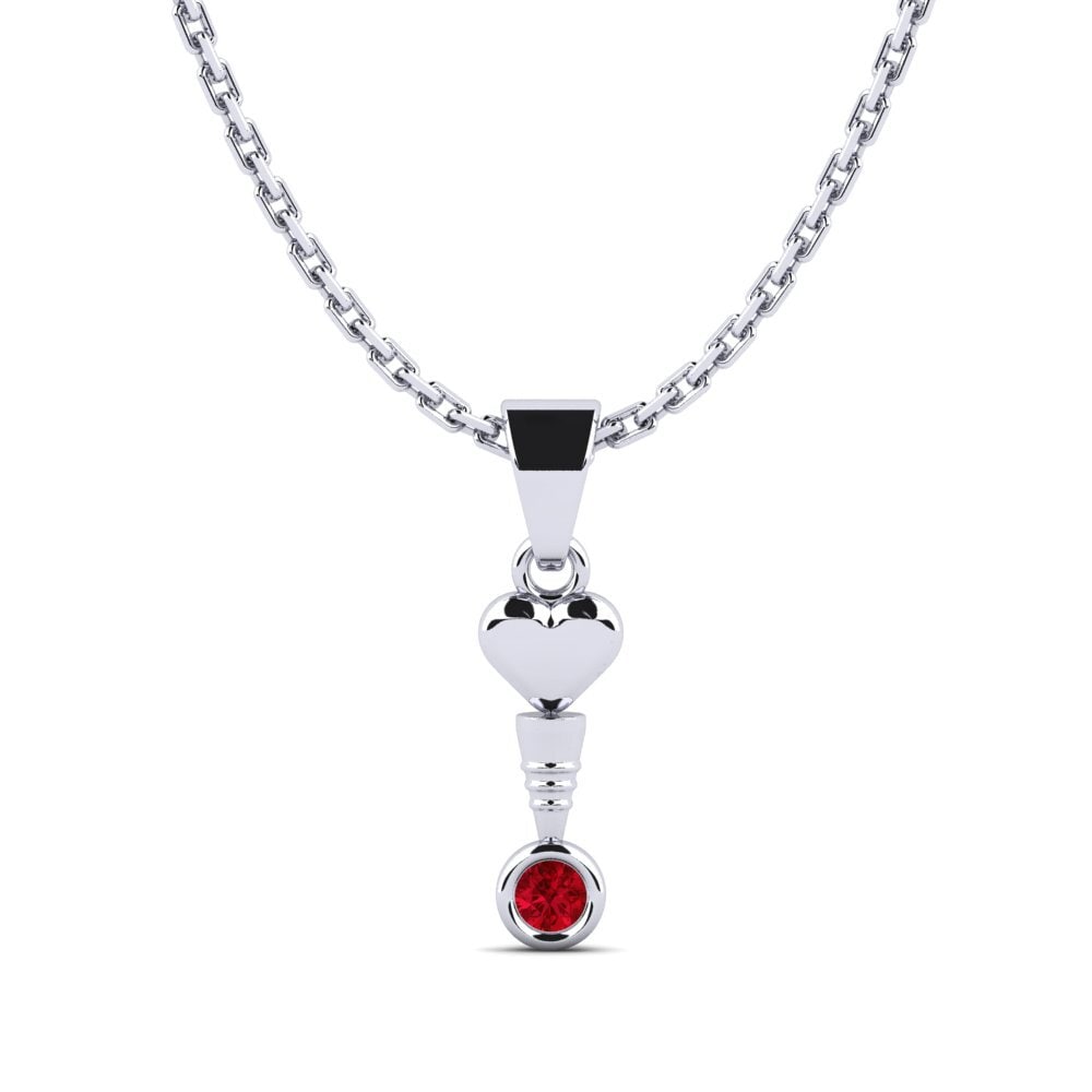 Circonita Roja Colgante de Mujer Phyfer