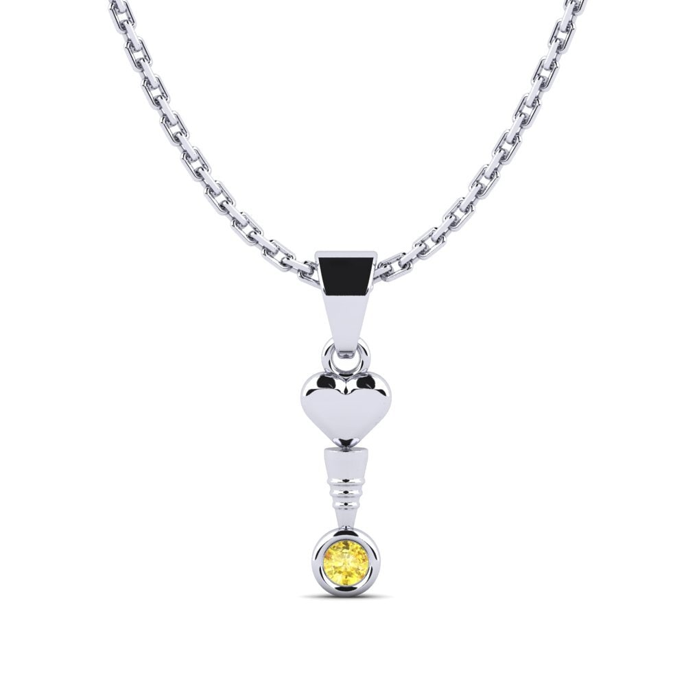 Zafiro amarillo Colgante de Mujer Phyfer