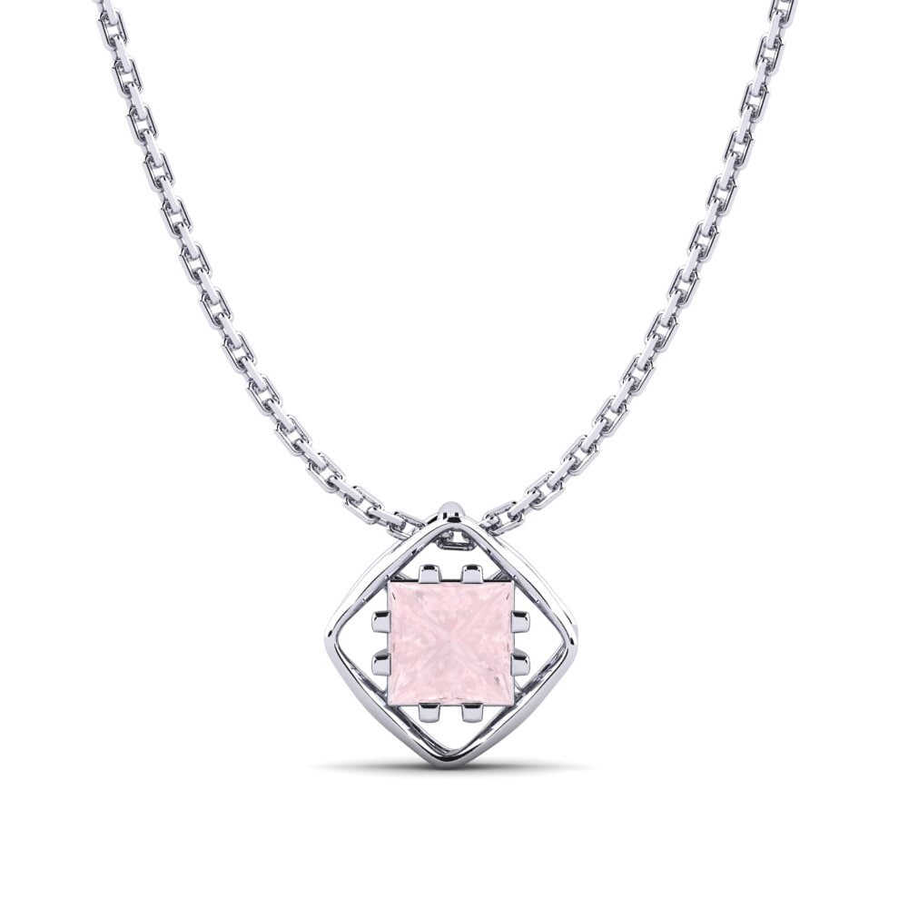 Plata 925 Cuarzo rosa Colgante de Mujer Phymas