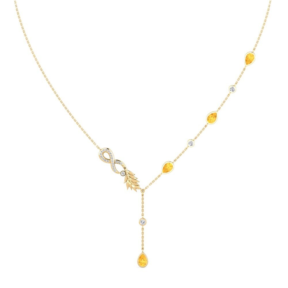 9ct Yellow Gold Citrine Women's Necklace Piacevale