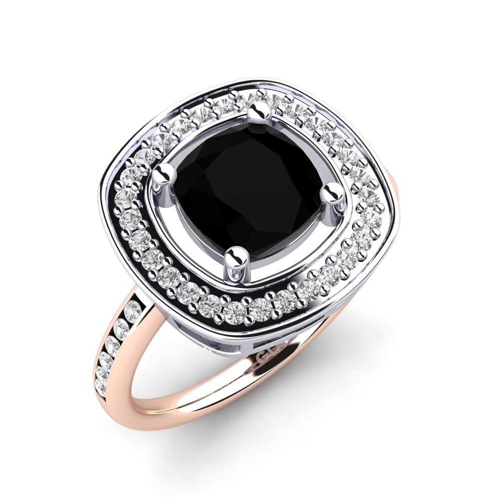18ct Rose & White Gold Engagement Ring Pieretta