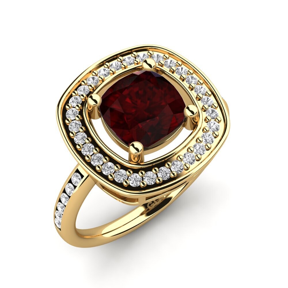 Garnet Engagement Ring Pieretta