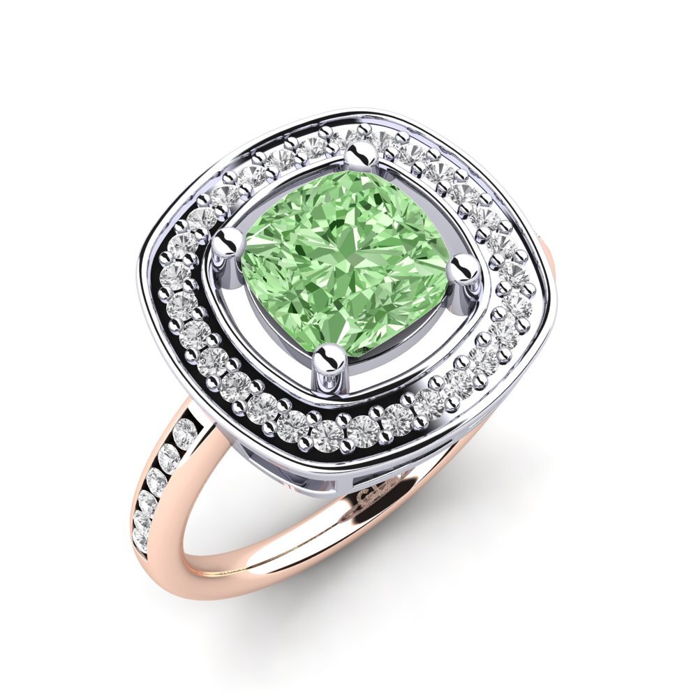 18K Rose & White Gold Engagement Ring Pieretta