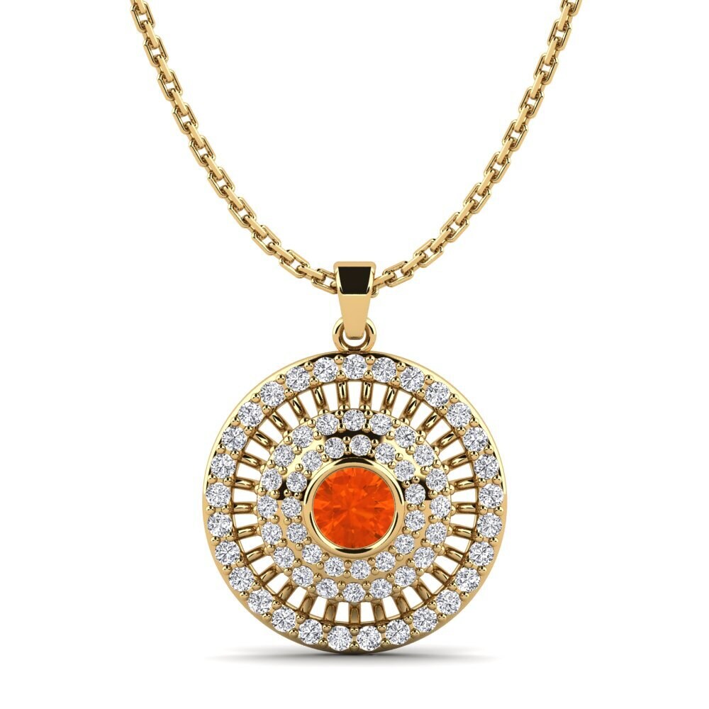 Fire Opal Women's Pendant Pietro