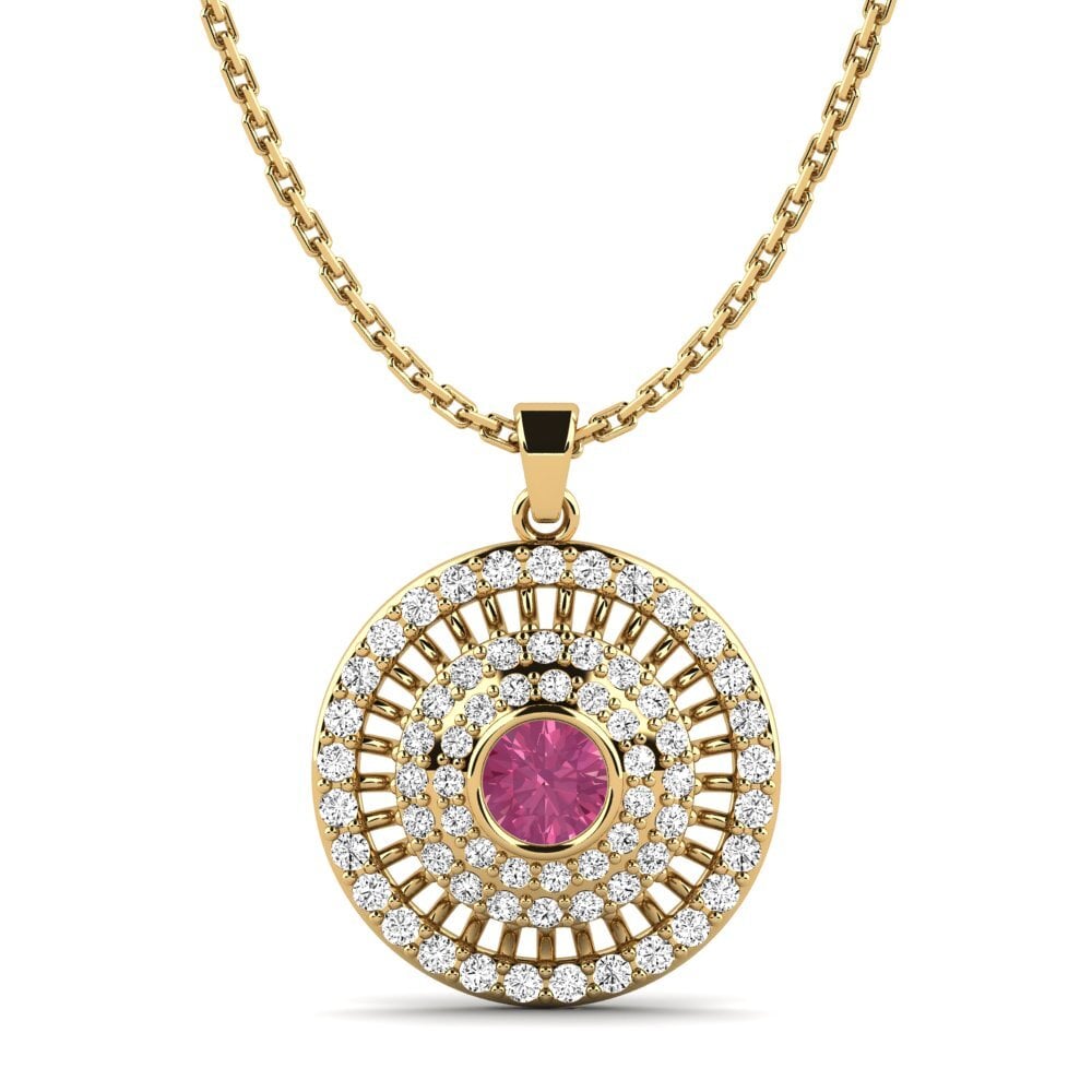 Turmalina rosa Colgante de Mujer Pietro