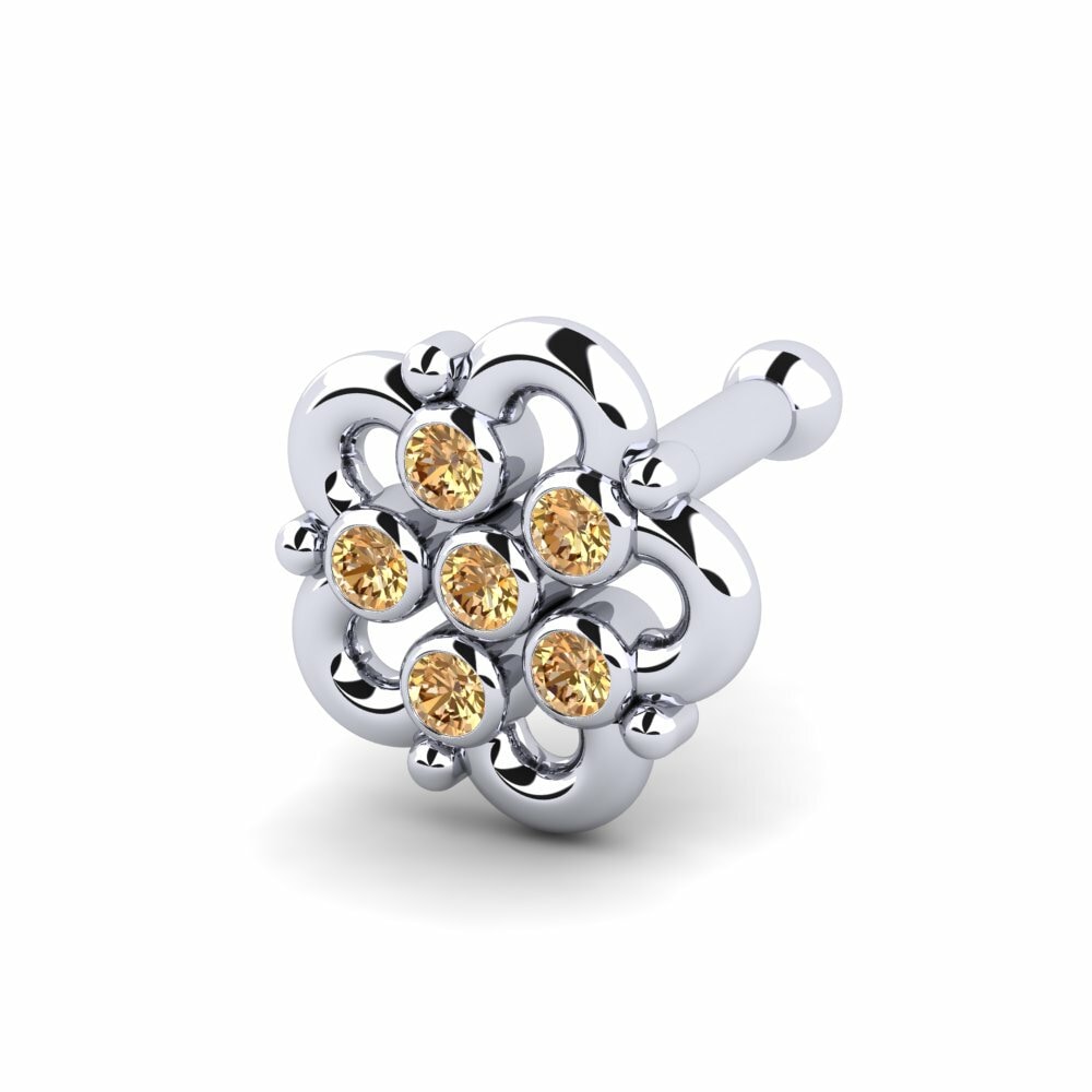 Bruine Diamant Neus Pin Pinkley