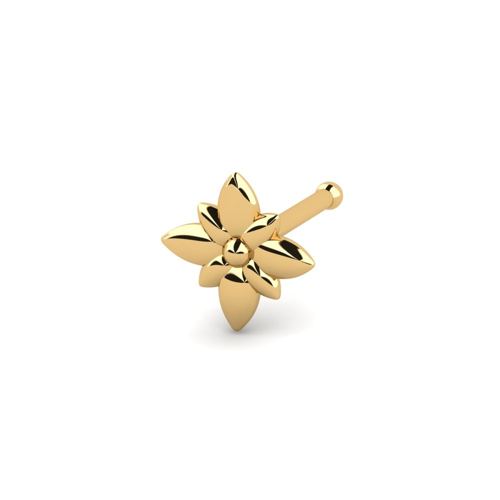 Or Jaune 18k Piercing Nez Piovera