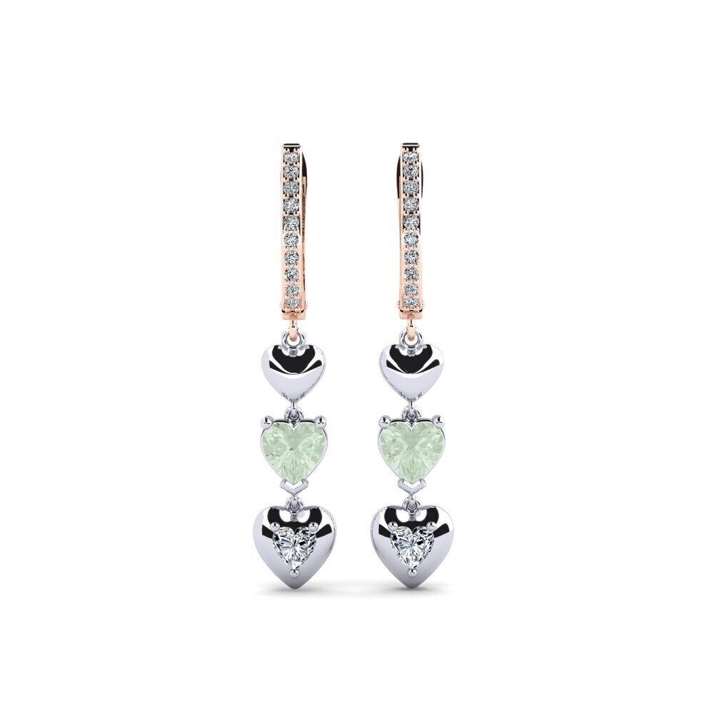 Brincos Argolas e Aros white_red-375 Ametista Verde