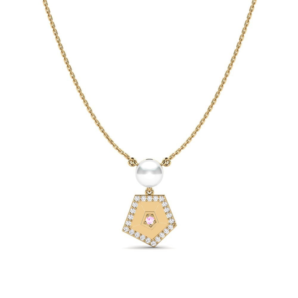Zafiro Rosado Collar de Mujer Planetarium